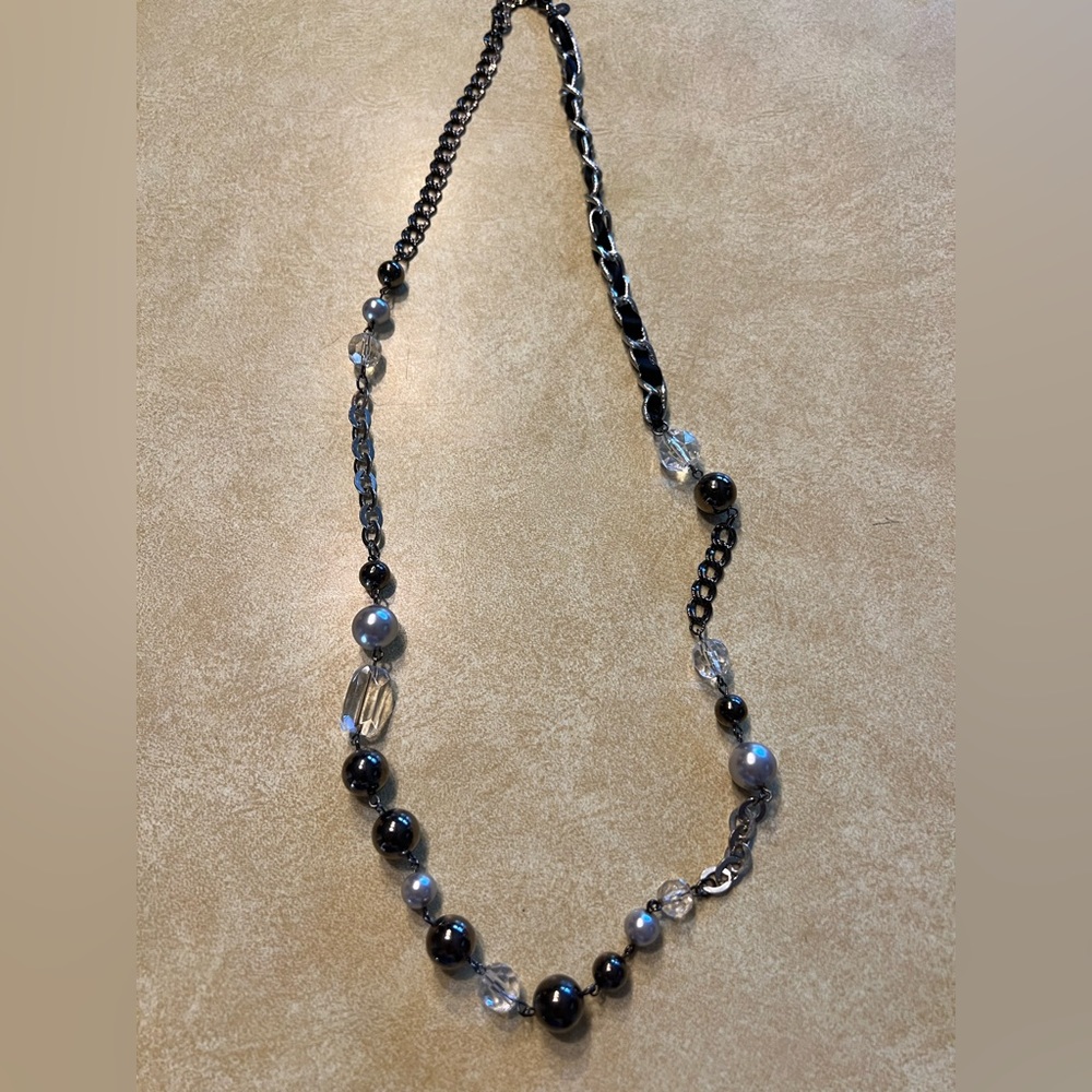 Express black and gray long Necklace